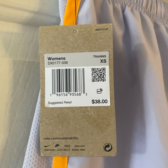 Nike Women's Light Purple and Orange Shorts - Picture 3 of 3